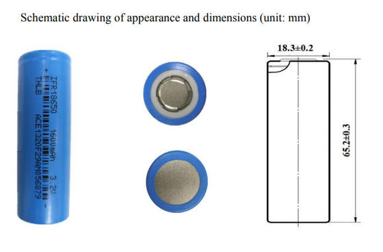 IFR18650 1800mAh LiFePO4 Battery THLB 3.2v Emergency Lighting Battery