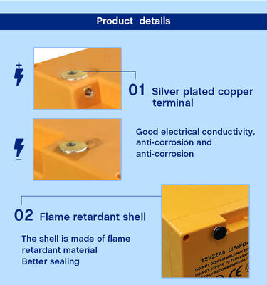 26650 Lithium Golf Cart Battery 16AH 18AH 22AH IP65 Rechargeable Lithium Battery
